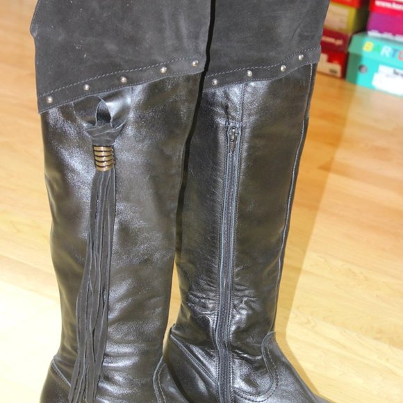 Black Over the Knee Women Winter Boots - Picture 1 of 10